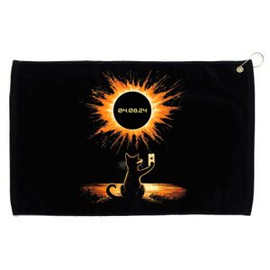 Total Solar Eclipse 2024 April 8 Cat America Totality Grommeted Golf Towel