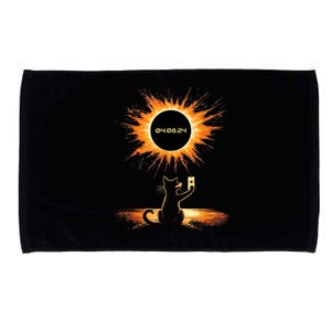 Total Solar Eclipse 2024 April 8 Cat America Totality Microfiber Hand Towel