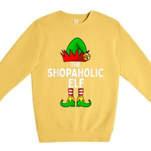 The Shopaholic Elf Funny Christmas Matching Family Premium Crewneck Sweatshirt