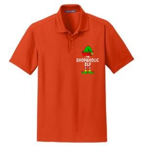 The Shopaholic Elf Funny Christmas Matching Family Dry Zone Grid Polo