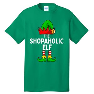 The Shopaholic Elf Funny Christmas Matching Family Tall T-Shirt