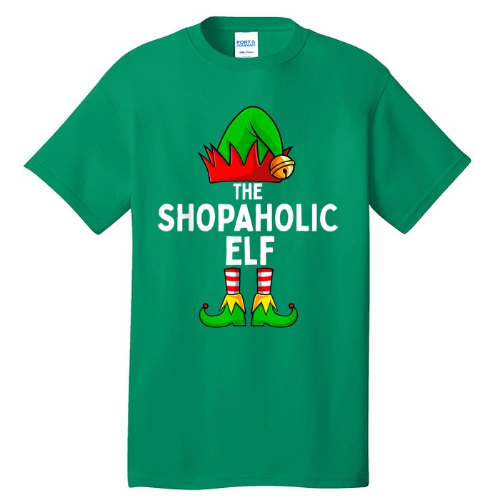 The Shopaholic Elf Funny Christmas Matching Family Tall T-Shirt