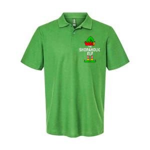 The Shopaholic Elf Funny Christmas Matching Family Softstyle Adult Sport Polo