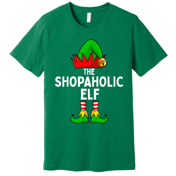 The Shopaholic Elf Funny Christmas Matching Family Premium T-Shirt