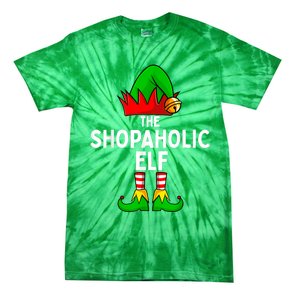 The Shopaholic Elf Funny Christmas Matching Family Tie-Dye T-Shirt