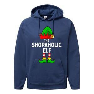 The Shopaholic Elf Funny Christmas Matching Family Performance Fleece Hoodie