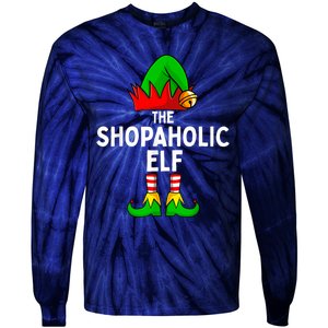 The Shopaholic Elf Funny Christmas Matching Family Tie-Dye Long Sleeve Shirt