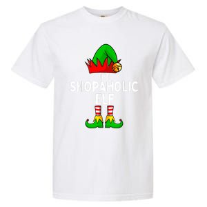 The Shopaholic Elf Funny Christmas Matching Family Garment-Dyed Heavyweight T-Shirt