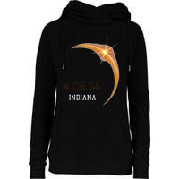 Total Solar Eclipse 2024 Indiana Totality Spring 4.08.24 Womens Funnel Neck Pullover Hood