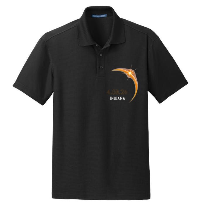 Total Solar Eclipse 2024 Indiana Totality Spring 4.08.24 Dry Zone Grid Polo