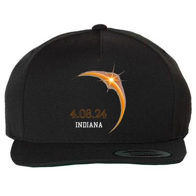 Total Solar Eclipse 2024 Indiana Totality Spring 4.08.24 Wool Snapback Cap