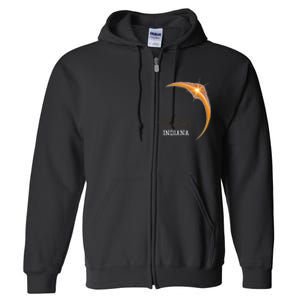 Total Solar Eclipse 2024 Indiana Totality Spring 4.08.24 Full Zip Hoodie