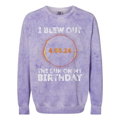 Total Solar Eclipse 4.08.24 Birthday Funny Quote Totality Colorblast Crewneck Sweatshirt