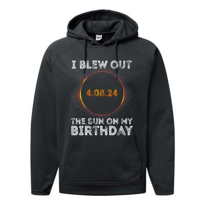 Total Solar Eclipse 4.08.24 Birthday Funny Quote Totality Performance Fleece Hoodie