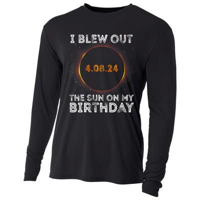 Total Solar Eclipse 4.08.24 Birthday Funny Quote Totality Cooling Performance Long Sleeve Crew