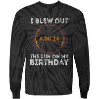 Total Solar Eclipse 4.08.24 Birthday Funny Quote Totality Tie-Dye Long Sleeve Shirt