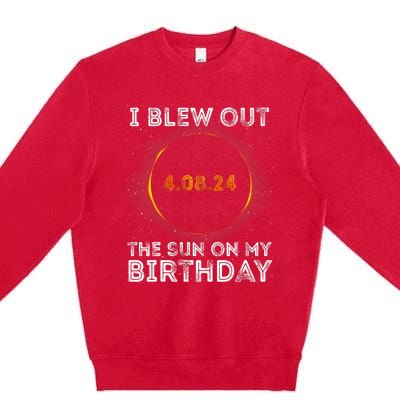 Total Solar Eclipse 4.08.24 Birthday Funny Quote Totality Premium Crewneck Sweatshirt