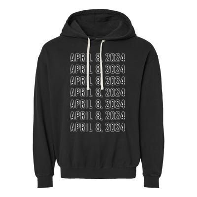 Total Solar Eclipse April 8 2024 Totality Garment-Dyed Fleece Hoodie