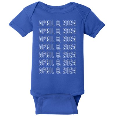 Total Solar Eclipse April 8 2024 Totality Baby Bodysuit