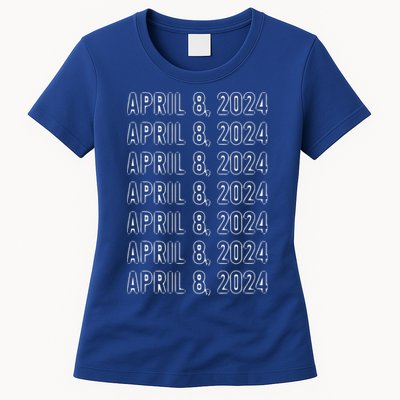 Total Solar Eclipse April 8 2024 Totality Womens T-Shirt