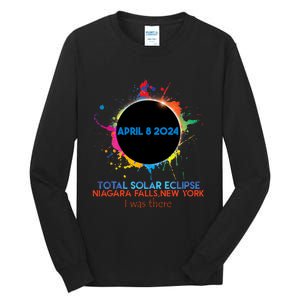 Total Solar Eclipse Niagara Falls New York 2024 I Was There Tall Long Sleeve T-Shirt