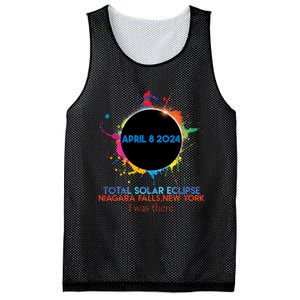 Total Solar Eclipse Niagara Falls New York 2024 I Was There Mesh Reversible Basketball Jersey Tank