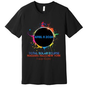 Total Solar Eclipse Niagara Falls New York 2024 I Was There Premium T-Shirt