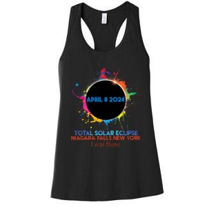 Total Solar Eclipse Niagara Falls New York 2024 I Was There Women's Racerback Tank