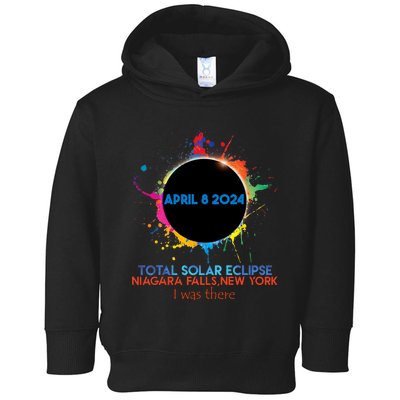 Total Solar Eclipse Niagara Falls New York 2024 I Was There Toddler Hoodie