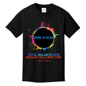 Total Solar Eclipse Niagara Falls New York 2024 I Was There Kids T-Shirt