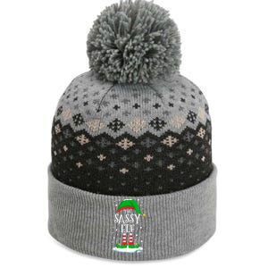 The Sassy Elf Christmas Family Matching Xmas Group Funny The Baniff Cuffed Pom Beanie