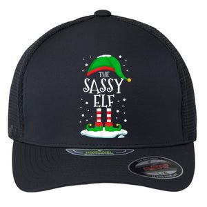 The Sassy Elf Christmas Family Matching Xmas Group Funny Flexfit Unipanel Trucker Cap