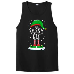 The Sassy Elf Christmas Family Matching Xmas Group Funny PosiCharge Competitor Tank