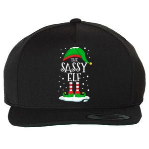 The Sassy Elf Christmas Family Matching Xmas Group Funny Wool Snapback Cap