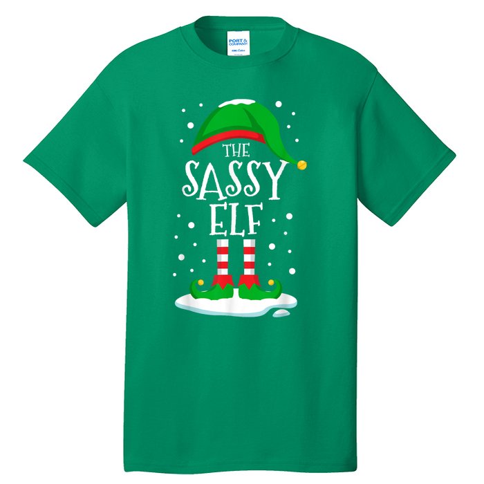 The Sassy Elf Christmas Family Matching Xmas Group Funny Tall T-Shirt