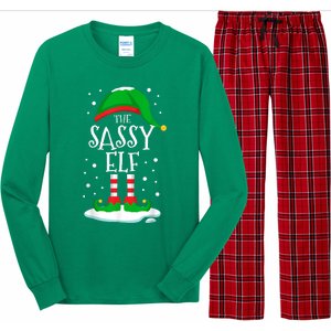 The Sassy Elf Christmas Family Matching Xmas Group Funny Long Sleeve Pajama Set