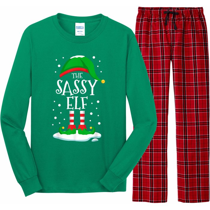 The Sassy Elf Christmas Family Matching Xmas Group Funny Long Sleeve Pajama Set