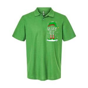 The Sassy Elf Christmas Family Matching Xmas Group Funny Softstyle Adult Sport Polo