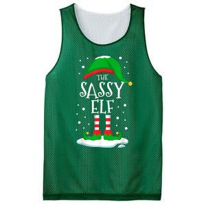 The Sassy Elf Christmas Family Matching Xmas Group Funny Mesh Reversible Basketball Jersey Tank