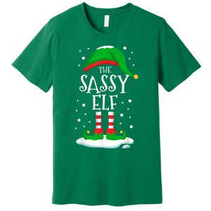 The Sassy Elf Christmas Family Matching Xmas Group Funny Premium T-Shirt