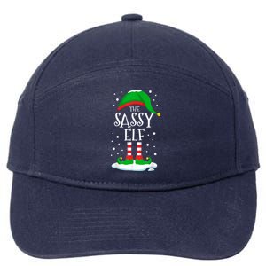 The Sassy Elf Christmas Family Matching Xmas Group Funny 7-Panel Snapback Hat