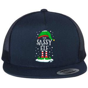 The Sassy Elf Christmas Family Matching Xmas Group Funny Flat Bill Trucker Hat