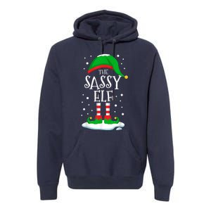 The Sassy Elf Christmas Family Matching Xmas Group Funny Premium Hoodie