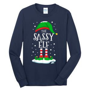 The Sassy Elf Christmas Family Matching Xmas Group Funny Tall Long Sleeve T-Shirt