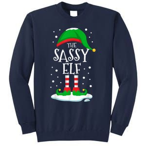 The Sassy Elf Christmas Family Matching Xmas Group Funny Tall Sweatshirt