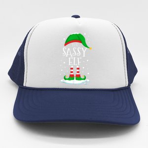 The Sassy Elf Christmas Family Matching Xmas Group Funny Trucker Hat