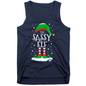 The Sassy Elf Christmas Family Matching Xmas Group Funny Tank Top