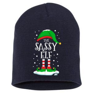 The Sassy Elf Christmas Family Matching Xmas Group Funny Short Acrylic Beanie