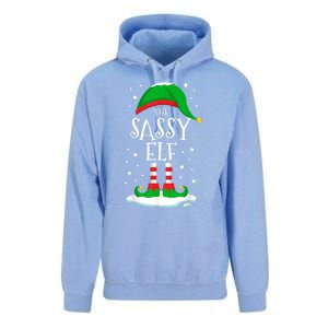 The Sassy Elf Christmas Family Matching Xmas Group Funny Unisex Surf Hoodie