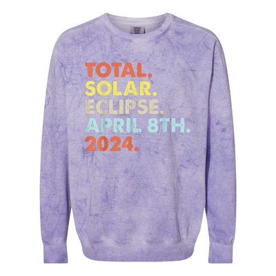 Total Solar Eclipse April 8th 2024 Totality Astronomy Colorblast Crewneck Sweatshirt